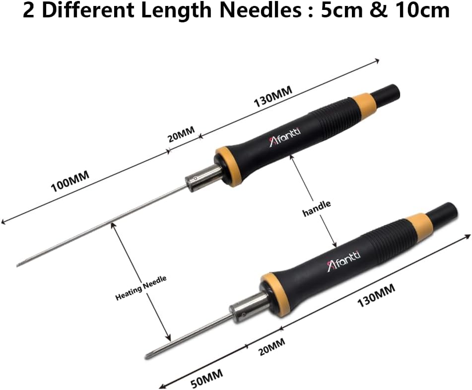 Foam Cutter Hot Wire Electric Styrofoam Cutting Pen Tool | Higher Temperature | 2 Needle | Heat-Insulated Handle | for Eva Foam Board