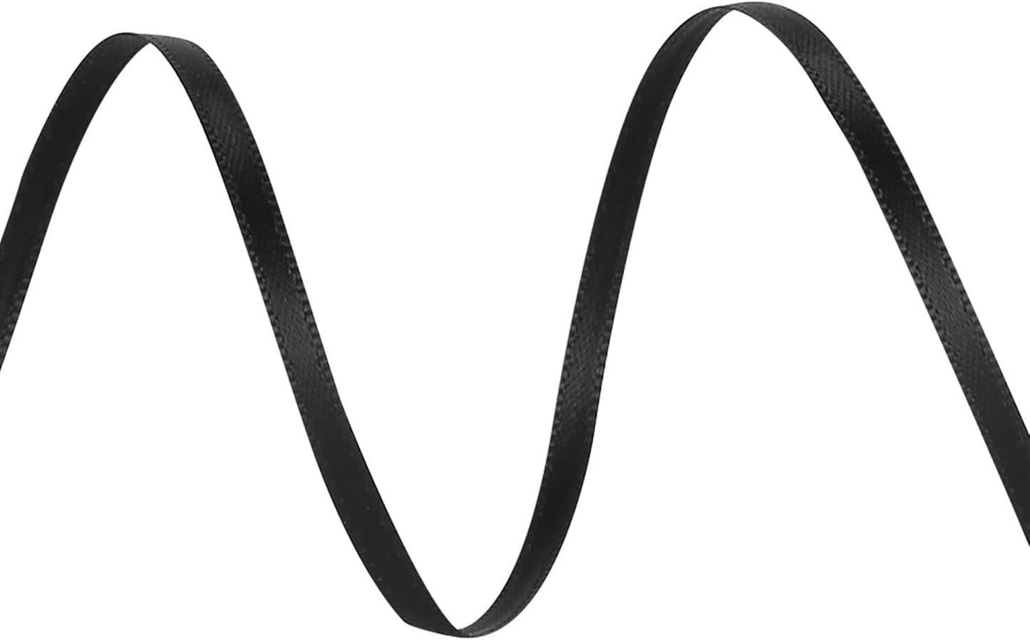 LIUYAXI Black Double Faced Satin Ribbon, 1/8" X Continuous 100 Yards, Thin Ribbons Perfect for Gift Wrapping Wedding Invitation Card Hair Bows Tag Floral Arrangement DIY Craft