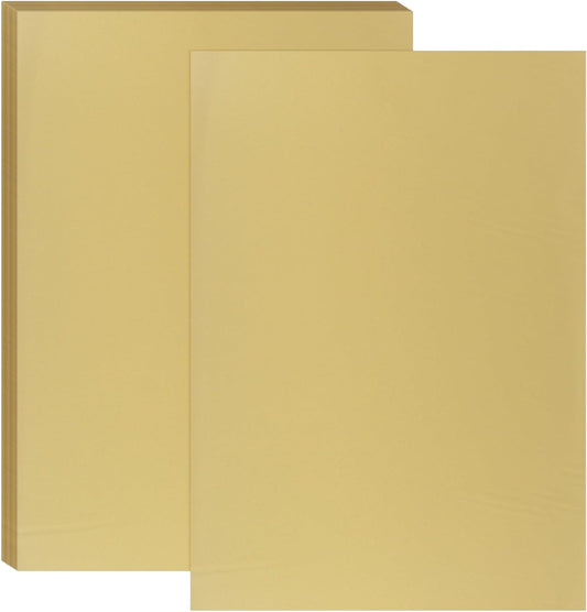 PATIKIL 11.7x8.3" Hot Stamping Foil Paper Sheet, 20 Sheets A4 Heat Transfer Hot Stamping Paper Foil for Leather DIY Logo Decor Craft Gift Package Scrapbook Card, Matt Gold