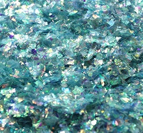 Blue Flitter Iridescent Ice Glitter Flakes for Nail Art - Lightweight Holographic Polyester - 311-4341 - 1/2 oz (14 Grams)