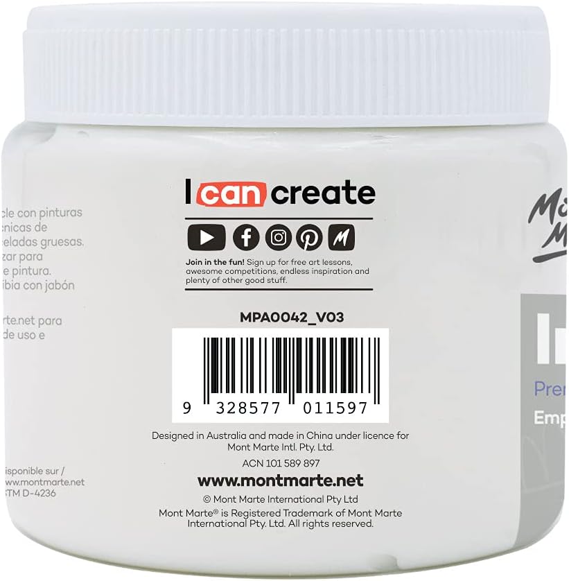 Mont Marte Impasto Acrylic Medium 500ml (17oz) (Pack of 2)