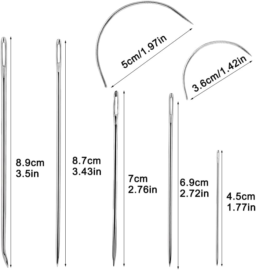 Ftyiwu Waxed Thread, Upholstery Needle and Thread 32 Yards with 7PCS Hand Sewing Needles for Home Upholstery Carpet Canvas Repair Leather Sewing(Light Gray)