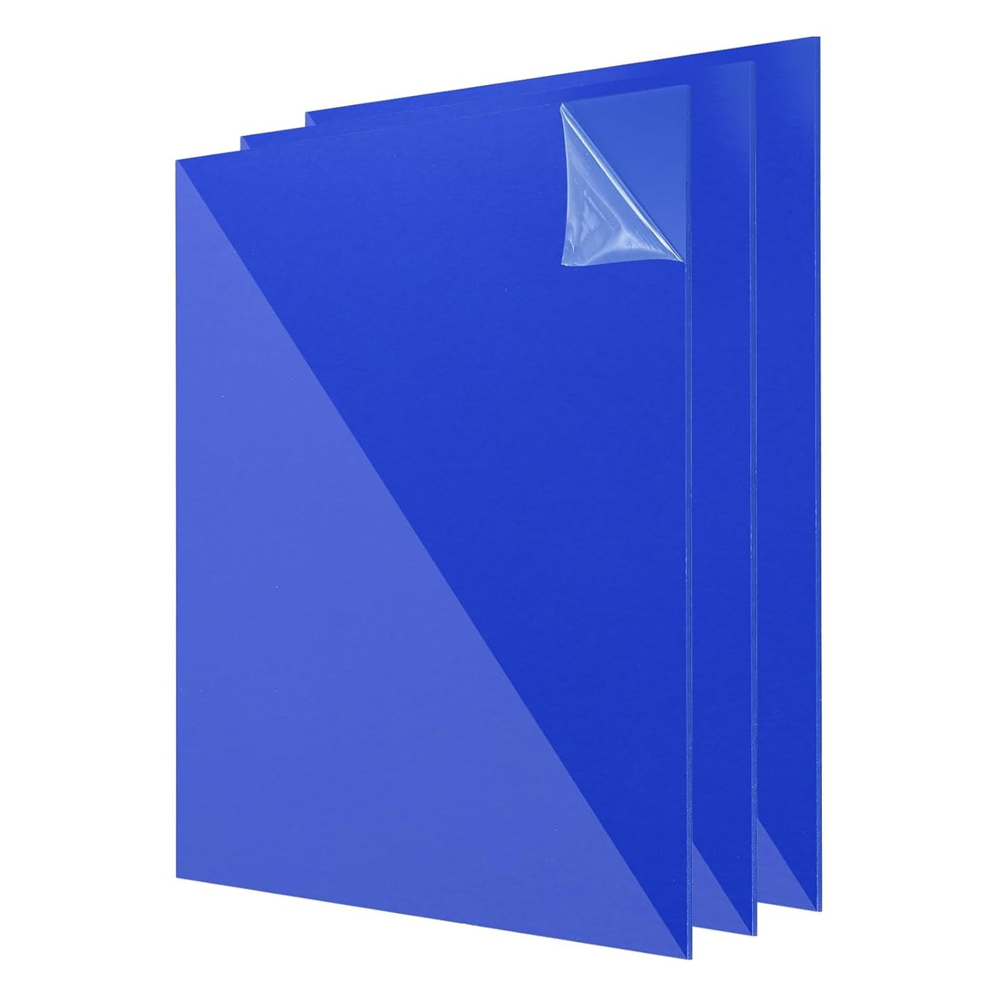 uxcell 3Pcs Acrylic Sheets 12x12 Inch Acrylic Panel 1/8 Inch-3mm Plastic Board for Picture Frames Sign Holders DIY Display Projects Craft, Clear Blue