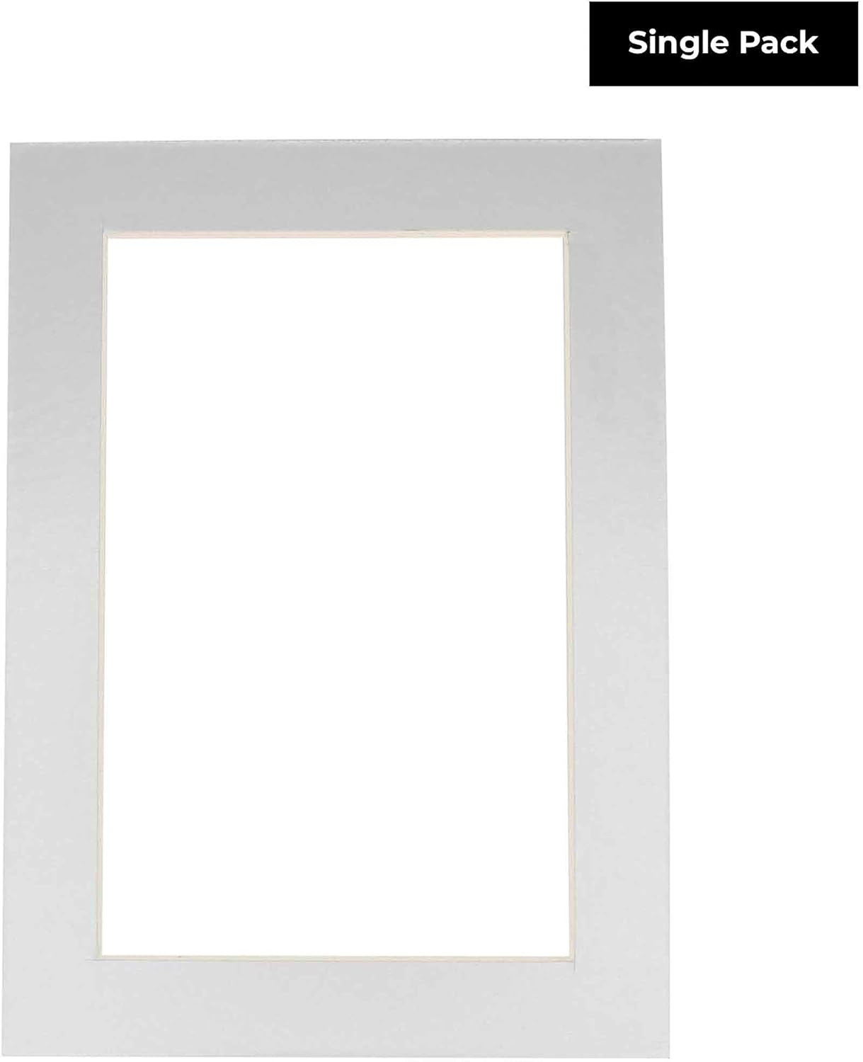 5x7 Mat for 8.5x11 Frame - Precut Mat Board Acid-Free Metallic Silver 5x7 Photo Matte For a 8.5x11 Picture Frame, Premium Matboard for Family Photos, Show Kits, Art, Picture Framing, Pack of 1 Mat