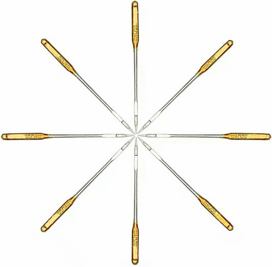 10 Pcs Sewing Machine Needles,Big Eye Universal Sewing Machine Home Sewing Macine Size 16 Sewing Notions and Supplies, Universal Sewing Machine Needles (Golden)