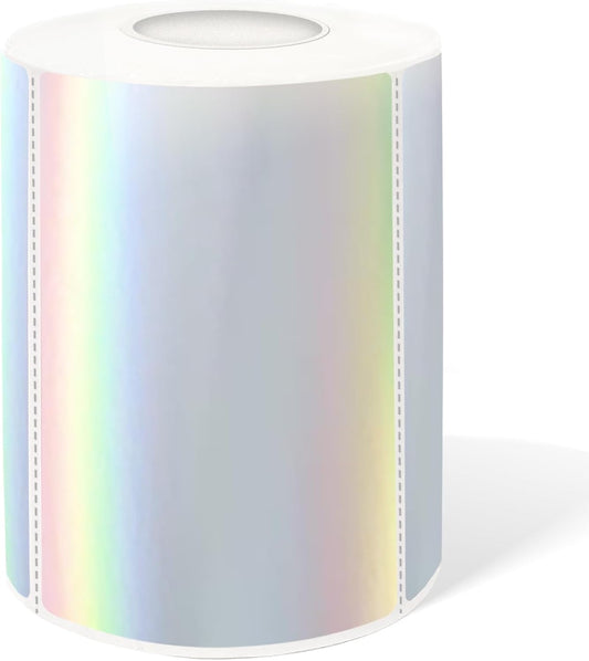 2" x 3" Holographic Thermal Label Stickers,Printable Rainbow Glitter Thermal Printer Sticker Labels for Gift Wrapping, Self-Adhesive Name Price Tag DIY Custom Logo Design (280 pcs)