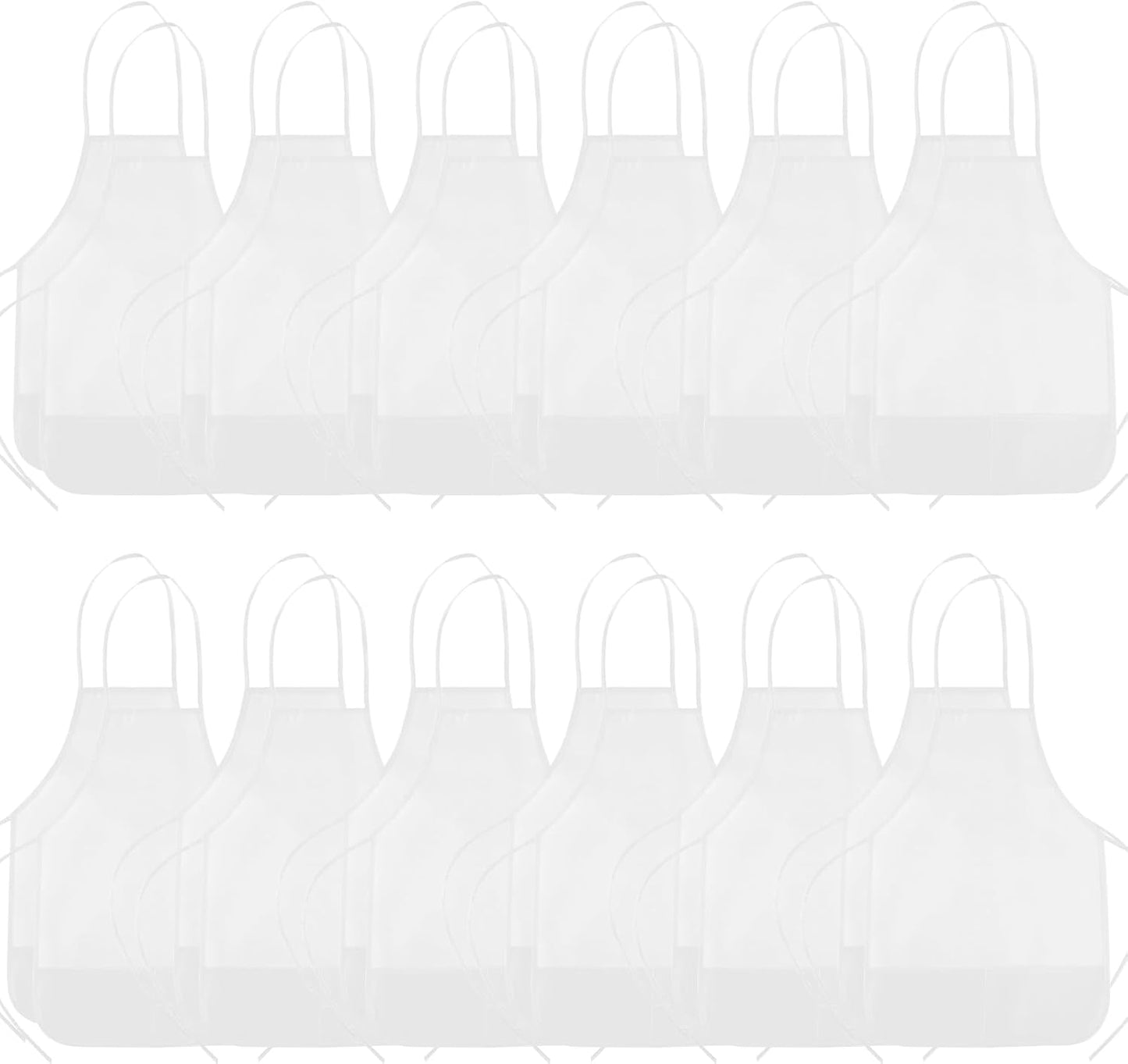 CHRORINE 6/12/24 Pack Kids Painting Apron Toddler Art Aprons for Kids Paint Apron Smock for Painting Cooking Craft Activity