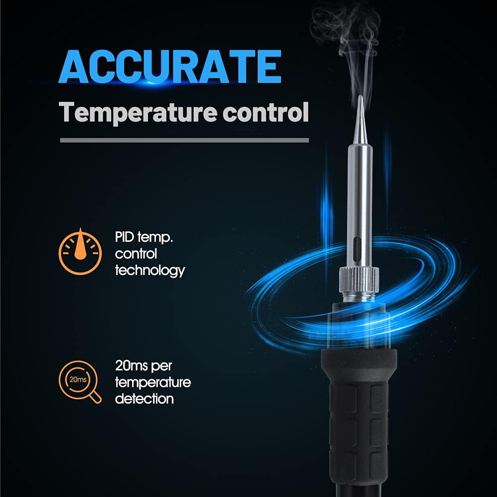 Digital Display Soldering Iron Station Kit - 60W 110V Soldering Station with 5 Soldering Iron Tips