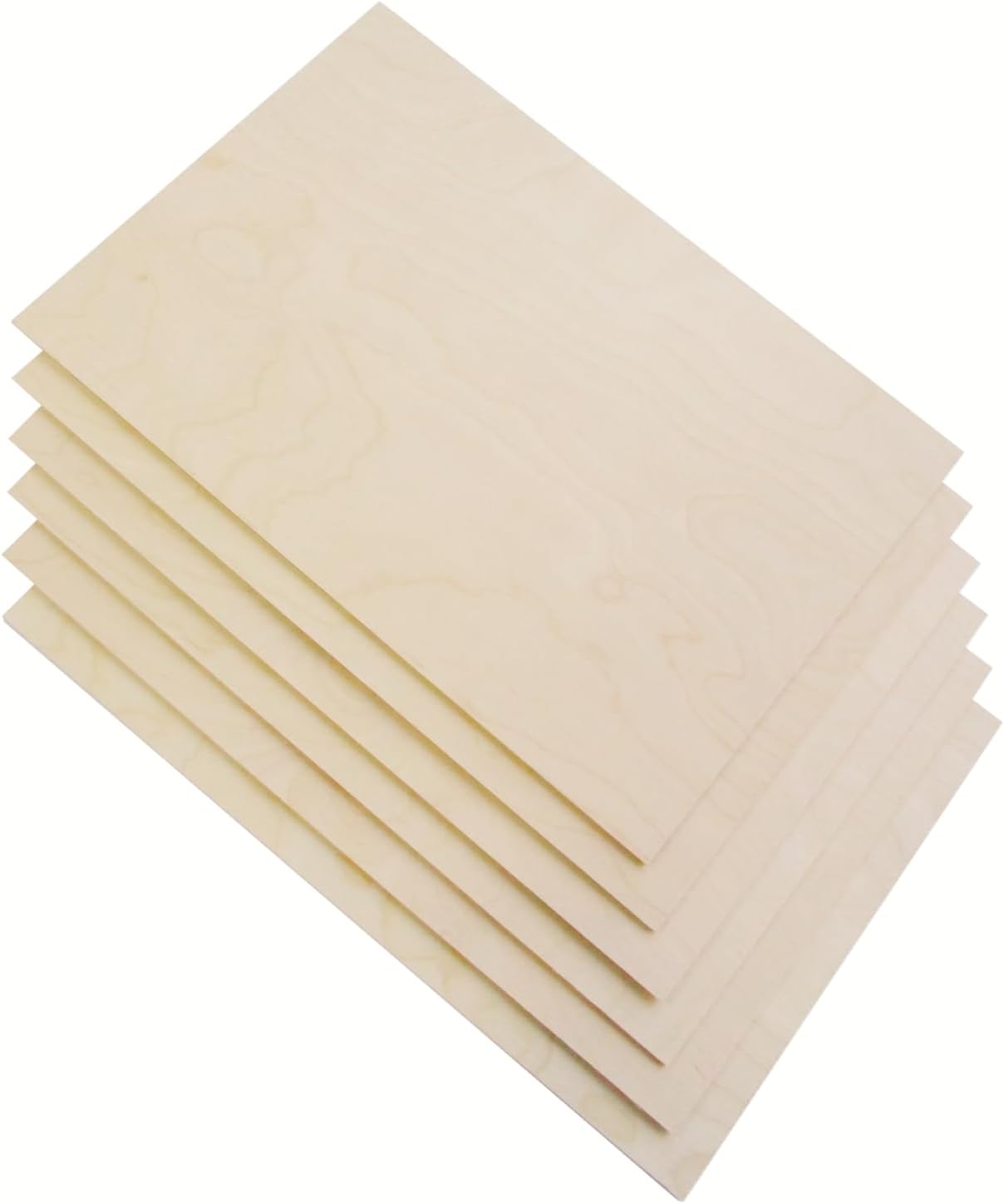 3mm 1/8" x 12" x 18" Baltic Birch Plywood, 6 Pcs Craft Wood Sheets with Grade B/BB Veneer, Perfect for DIY Projects, Laser Cutting & Engraving, Woodburining and Painting