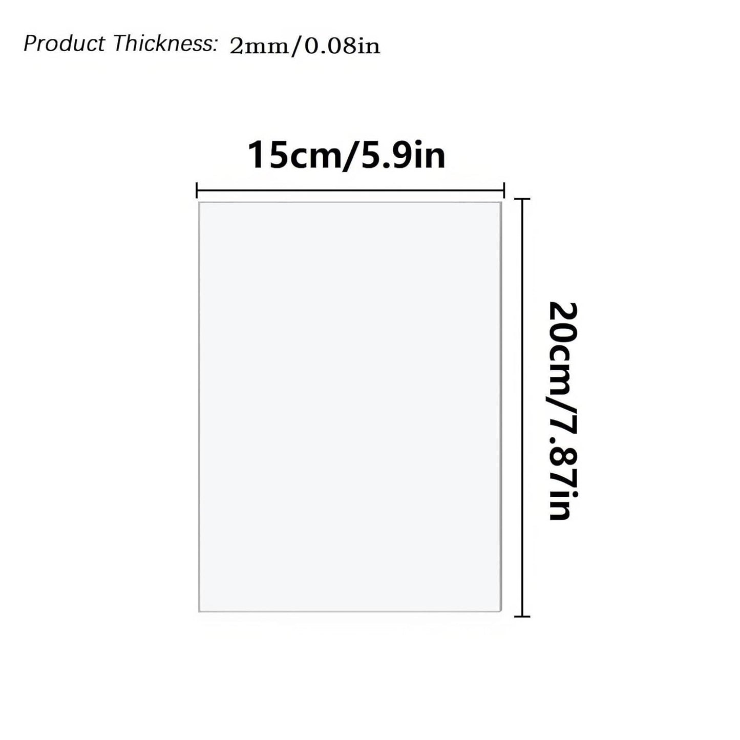 10 Pack 5.9x7.87 Clear Acrylic Sheet 2mm Thick, Clear Plexiglass Sheet 15x20cm, Plastic Plexiglass Board Acrylic Board for Wall Crafts Glass Picture Frame DIY Projects Signs and Painting