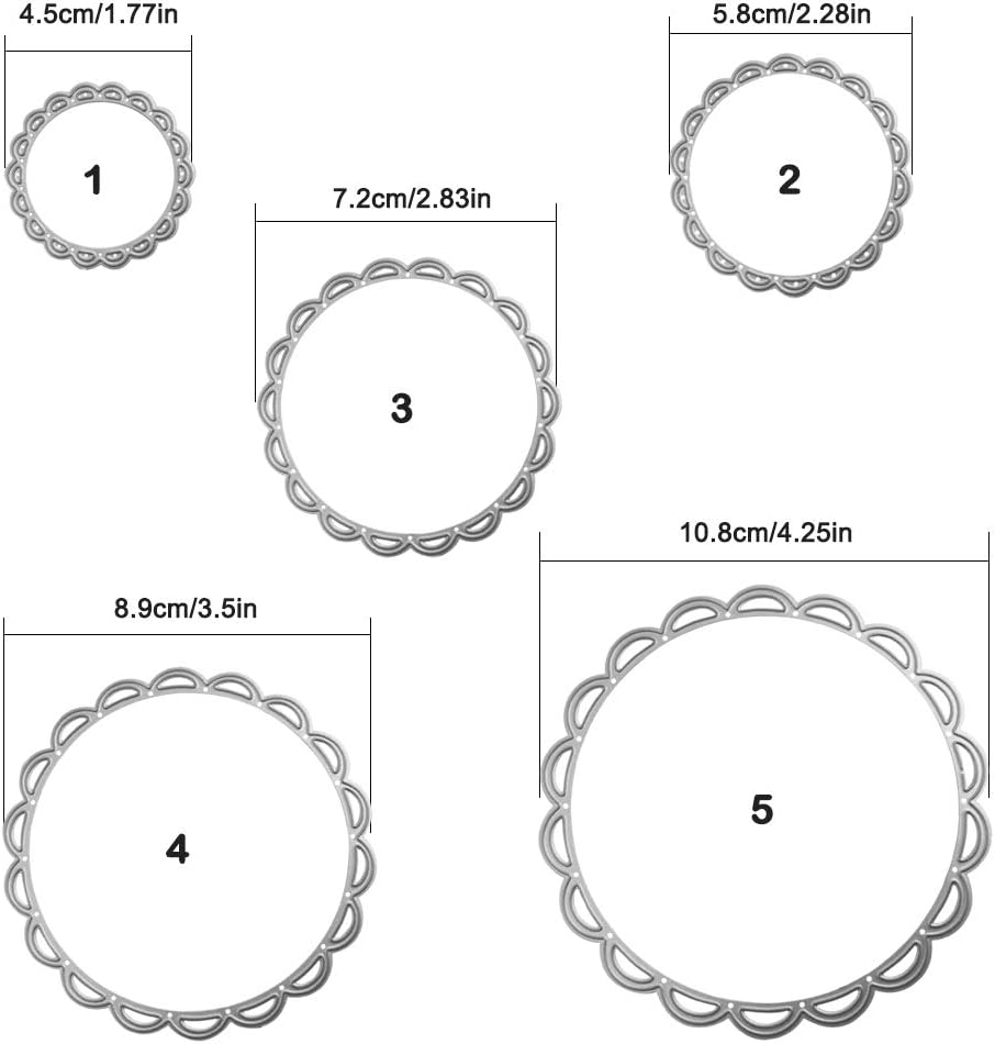 2 Packs Cutting Dies Stencil Metal Template Moulds, FineGood Embossing Tool for Card Making Scrapbooking DIY Album Paper