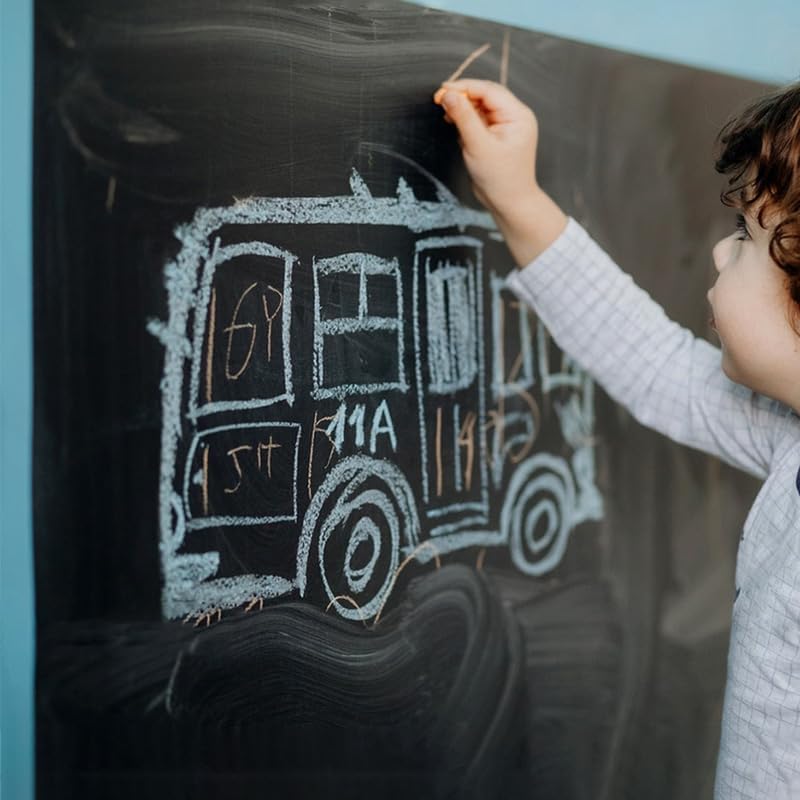 Chalkboard Paint Black Chalk Board Paint for Wood, Metal, Glass, Wall, Plaster Boards Sign, Frame Any Surface Black Matte Finish, Acrylic Non-Toxic, Quick-Dry - 250g, 9oz, Cover