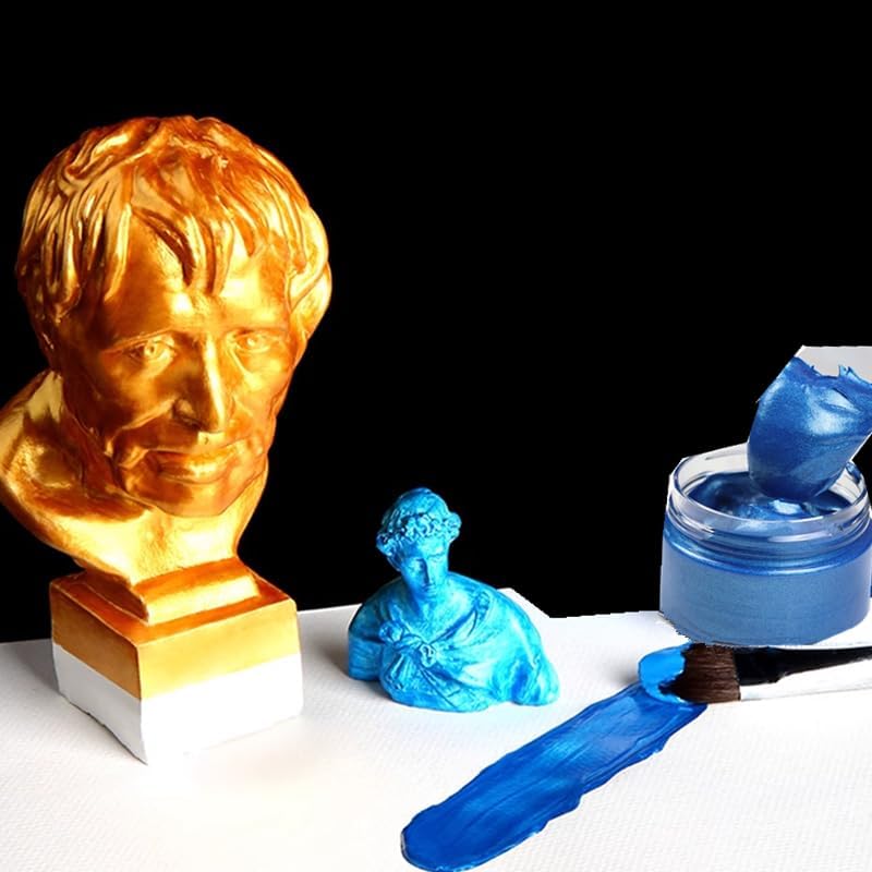 Shimmer Metallic Acrylic Paint Black Metallic Chalk Paste 1.7oz/50ml, Ideal for Wood/T-Shirts/Glass/Stone, DIY Crafts Projects Glitter Pearlescent Golden Pigment Suitable for Beginners Artists