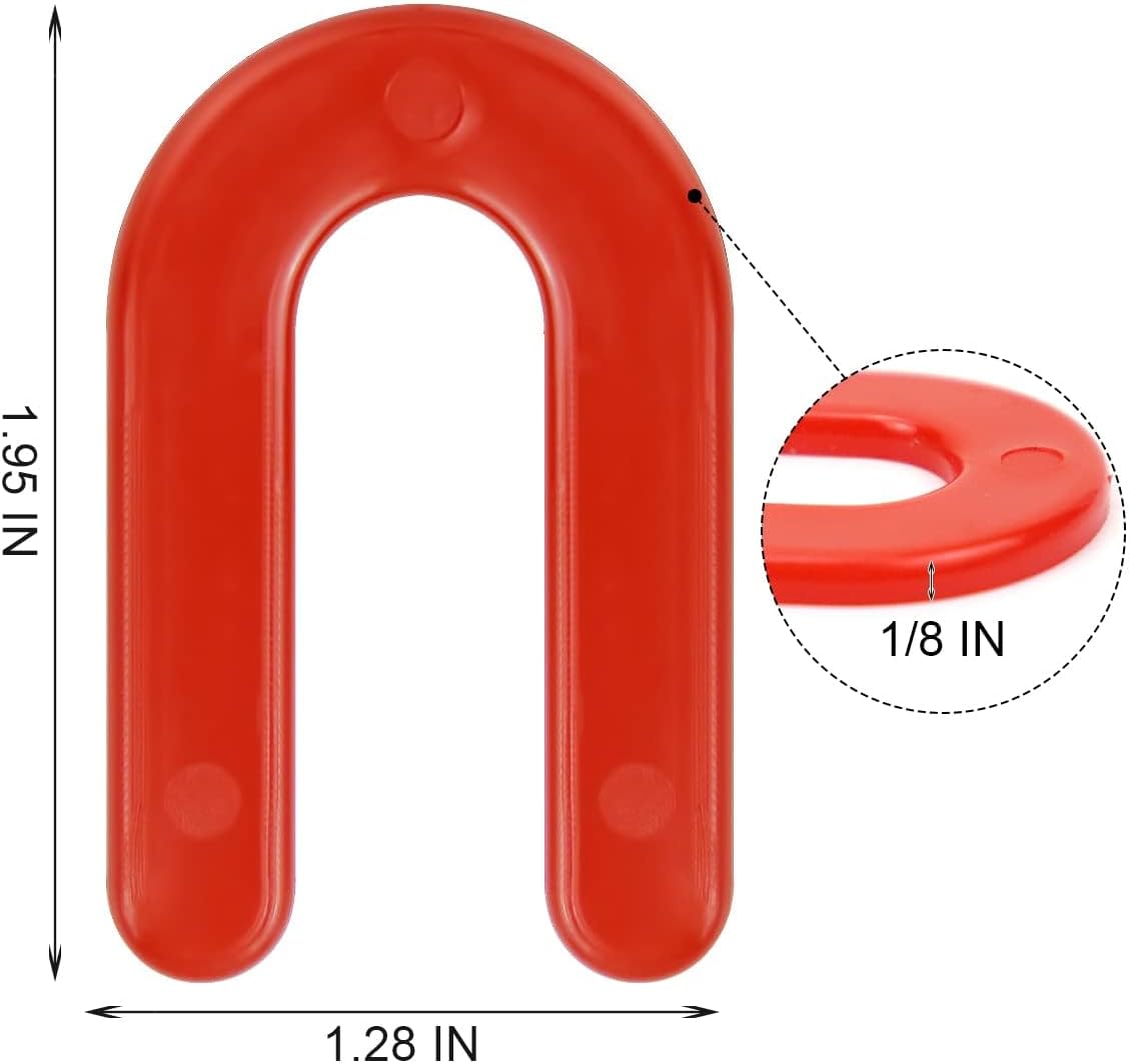 DGSL Tile Leveling System Tile Spacers 1/8 Inch, 500 pieces Horseshoe Shim U Shape Plastic Tile Leveling Clips for Various Types of Tile Leveling (Red)