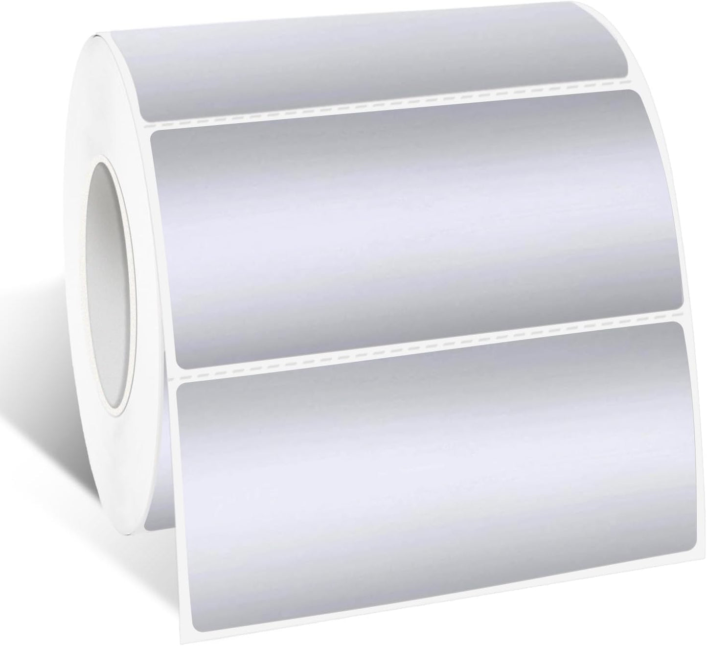 1" x 2" Silver Thermal Label Stickers,Waterproof Thermal Printer Sticker Labels for Gift Wrapping, Self-Adhesive Name Price Tag DIY Custom Logo Design (500 pcs,Silver)