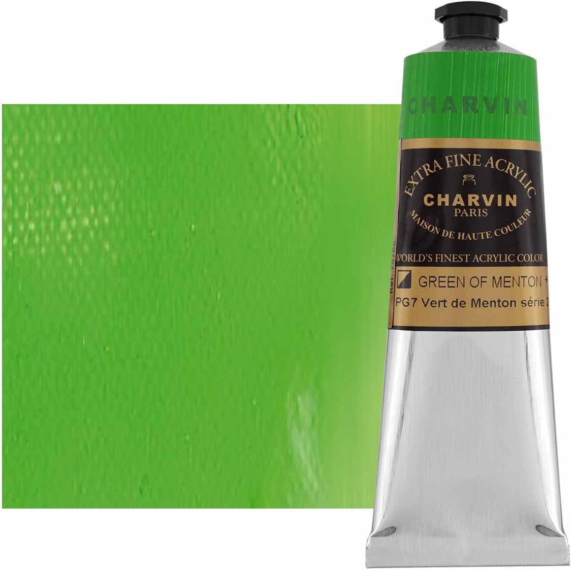 Charvin Extra Fine Professional Artist Acrylic Paint Colors, Nature Themed Hues, 150ml Green of Menton