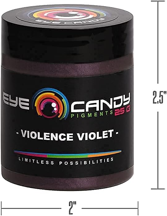 Eye Candy Pigments Premium Purple Mica Powder - Violence Violet (25gr) - for Epoxy, Resin, Soap, Paint, Woodworking, Acrylic Pouring, Bath Bombs, Fishing Lures - DIY Arts and Crafts Additive