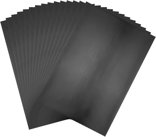 Briartw 20x29cm Hot Foil Paper 50 Sheets Pack Toner Reactive Foil Hot Stamping Foil Paper by Laser Printer and Laminator for Scrapbooking Craft Cardmaking DIY Album (Black, 100 Sheets)