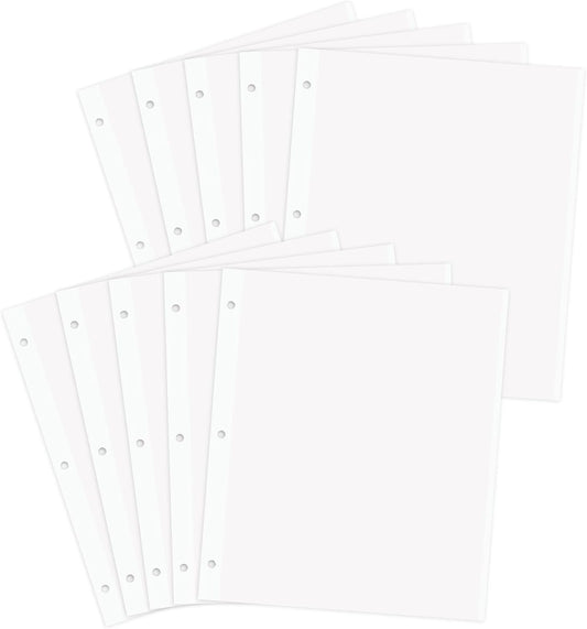 Zesthouse Photo Album Refill Pages for 3 Ring (10 Pack), 16 in Photo Albums Self Adhesive Pages Holds 8x10 5x7 4x6 2x3 Photos or Recipe Cards