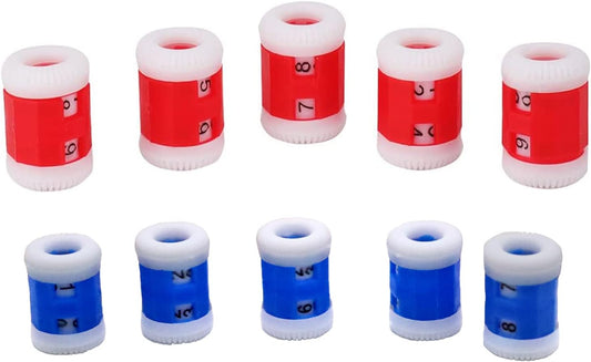 Booge 10 Pcs 2 Sizes Plastic Knit Counter Knitting Crochet Stitch Marker Row Counter for Recording The Number of Weaving Rows - 5 Large and 5 Small