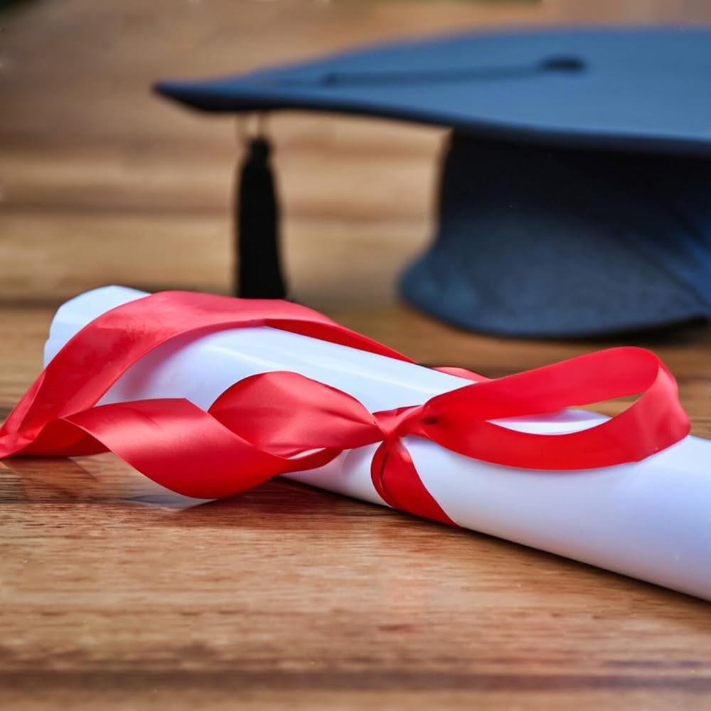 3/8" Width x 100 Yards Satin Ribbon, Small Red Ribbon Perfect for DIY Craft, Bows, Gift Wrapping, Flower Bouquet, Valentine's Day, Christmas and Party Decoration