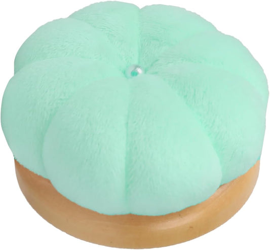 Hilltian Pin Cushion for Sewing, Wooden Base Sewing Pincushion with 100 Plastic Head Pins, Cute Pins Holder for Sewing Quilting, Light Green (Light Green)