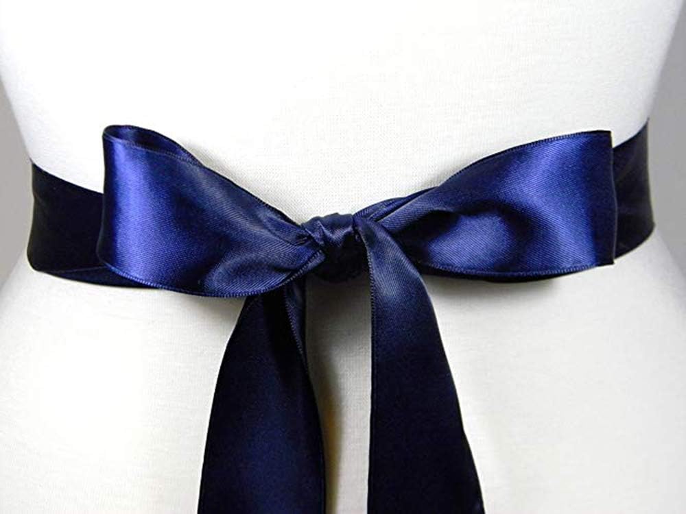 YAMA Navy Blue Double Face Satin Ribbon 7/8" 25 Yards Dark Blue Ribbon for Gift Wrapping Crafts Wreaths Hair Wedding Bridal Flower Bouquets Arrangement