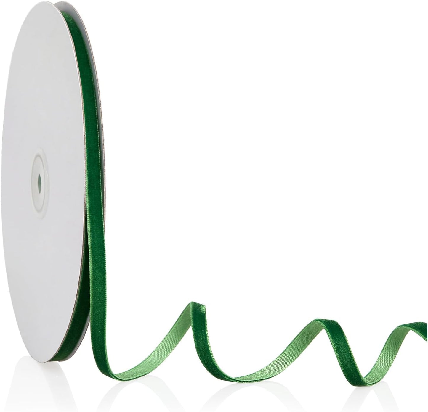 1/4" X 20 Yards Emerald Green Velvet Ribbon for Christmas Tree Wreath Decoration Handmade Crafts Ornaments Gift Wrapping & Bow Making