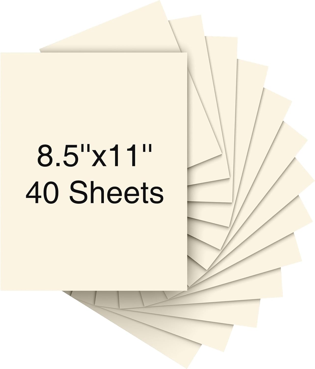 Cardstock 8.5 x 11 Inch 40 Sheets 190 gsm Heavyweight Card Stock Paper Off White Cardstock Printer Paper Perfect for Wedding Invitations, DIY Cards, Postcards, Photos, Art and Crafts