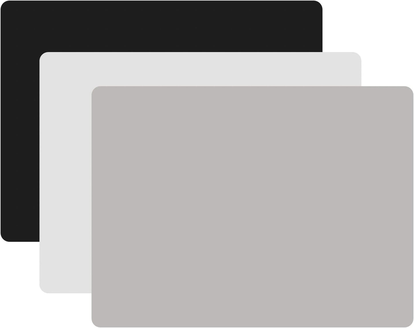 3 Pack Silicone mat Large Silicone Sheets for Crafts, Liquid, Resin Jewelry Casting Molds Mat, Silicone Placemat 15.7” x 11.8” (Black & Gray & Beige)