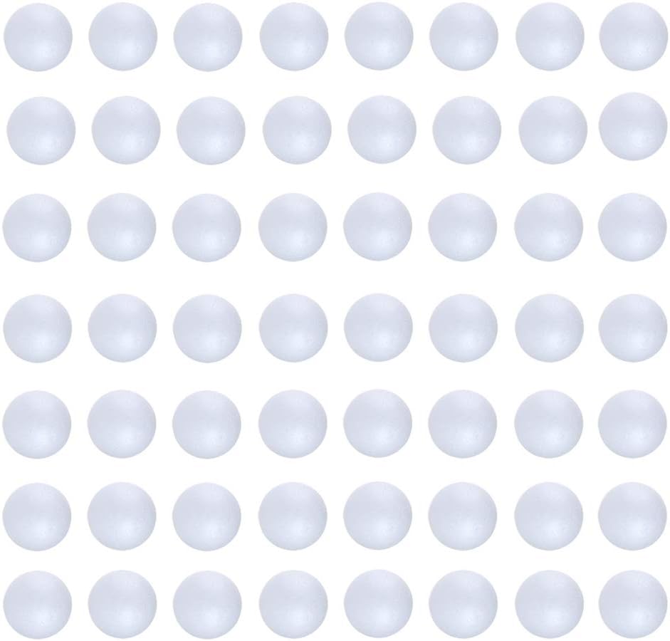 100PCS 1 Inch White Foam Balls Polystyrene Craft Balls Foam Balls for Art, Craft, Household, School Projects and Christmas Easter Party Decorations