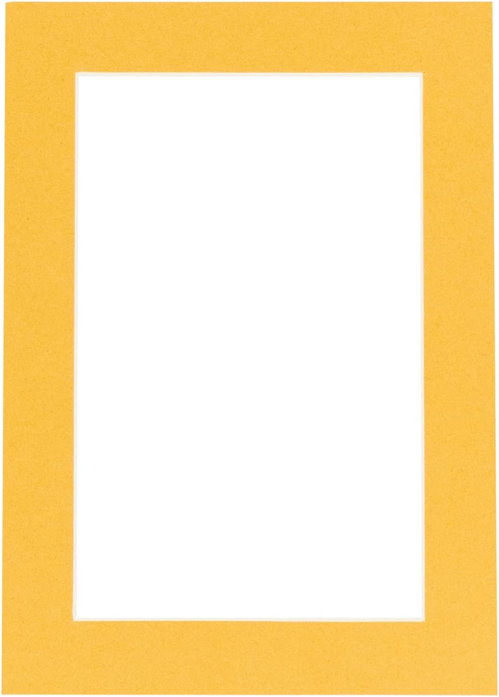 Pack of Ten Acid Free 11x14 Mats Bevel Cut for 8.5x11 Photos - Topaz Orange Precut Matboards With Backing Boards and Self Seal Photo Mat Bags For Pictures, Photos, Framing - 4-ply Thickness
