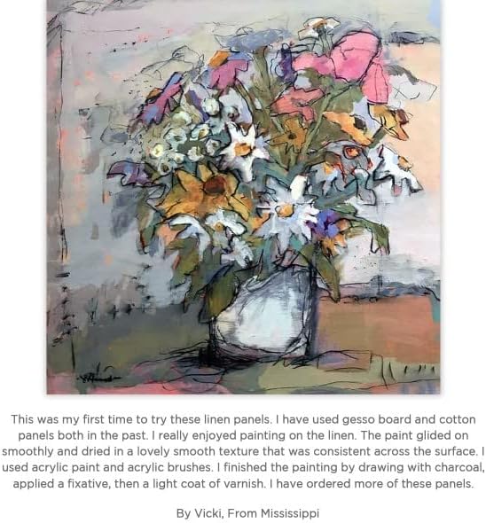 Centurion All-Media Primed Linen Panels - 4x4 3 Pack - 11oz Universal Primed Canvas Boards for Painting, Mounted on MDF Wood, Non-Warping, Ideal for Artists, Professionals, and Painters