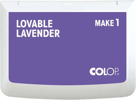 COLOP Make Series, Ink Stamp Pads, with Non-Toxic Premium Ink, Water-Based Acid-Free (Lovable Lavender, Make 1-1-15/16" x 3-1/2")
