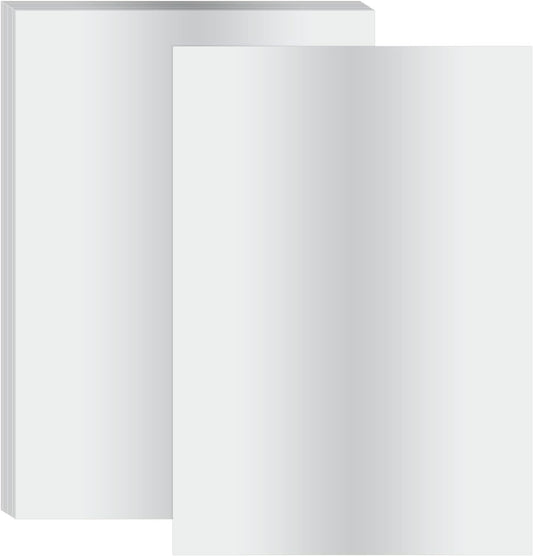 PATIKIL 11.7x8.3" Hot Stamping Foil Paper Sheet, 20 Sheets A4 Heat Transfer Hot Stamping Paper Foil for Leather DIY Logo Decor Craft Gift Package Scrapbook Card, Silver