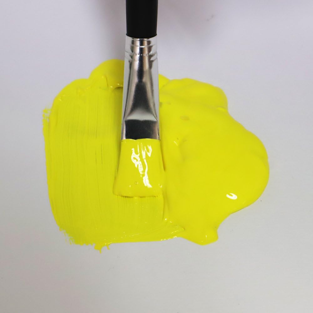 Mont Marte Discovery School Acrylic, 2 PACK, Lemon Yellow, 1/2 Gallon (2 Liter). Ideal for Students and Artists. Excellent Coverage and Fast Drying. Pump Lid Included.