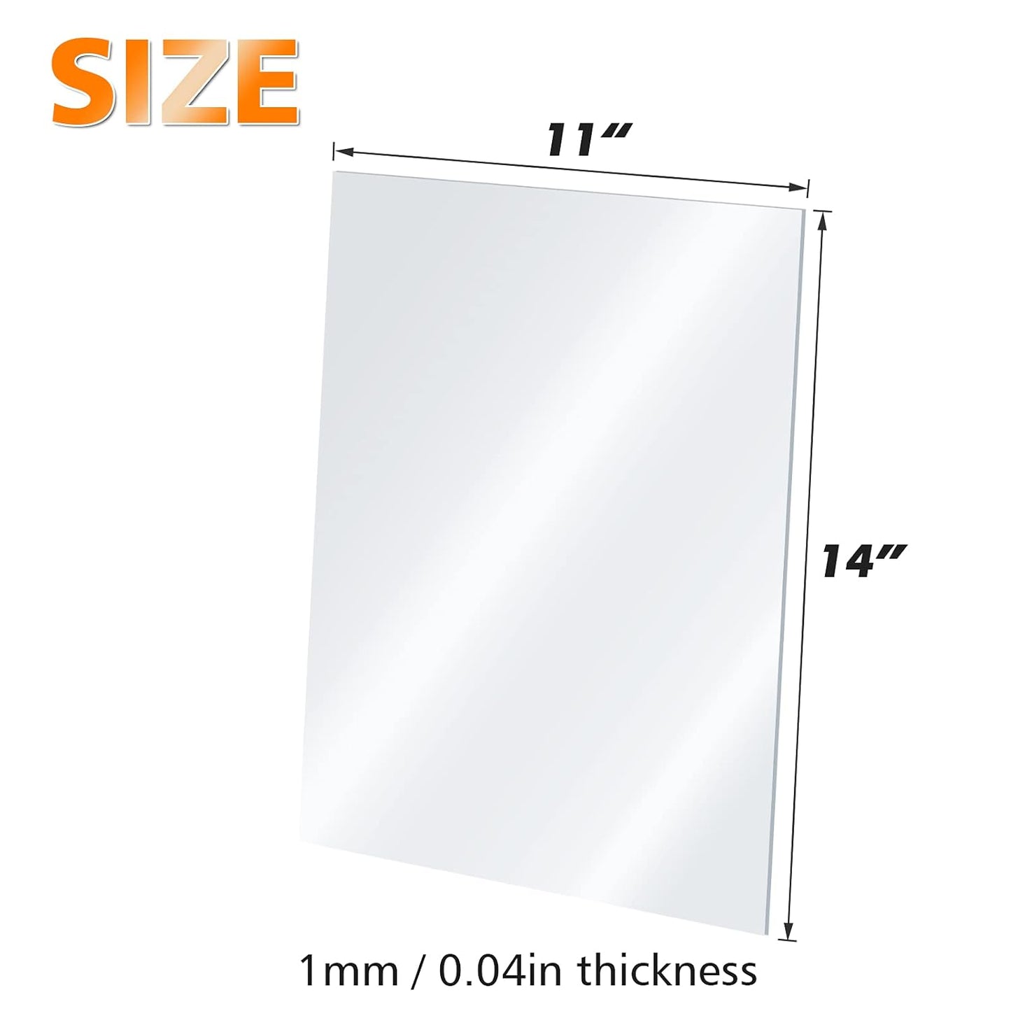 Egofine Plexiglass Sheets Acrylic Sheets 12 Pack of 11x14 0.04 Thick Clear Plastic Cast Transparent Plexiglass for Crafting Projects, Replacement Picture Frame Glass, DIY Display, Easy to Cut