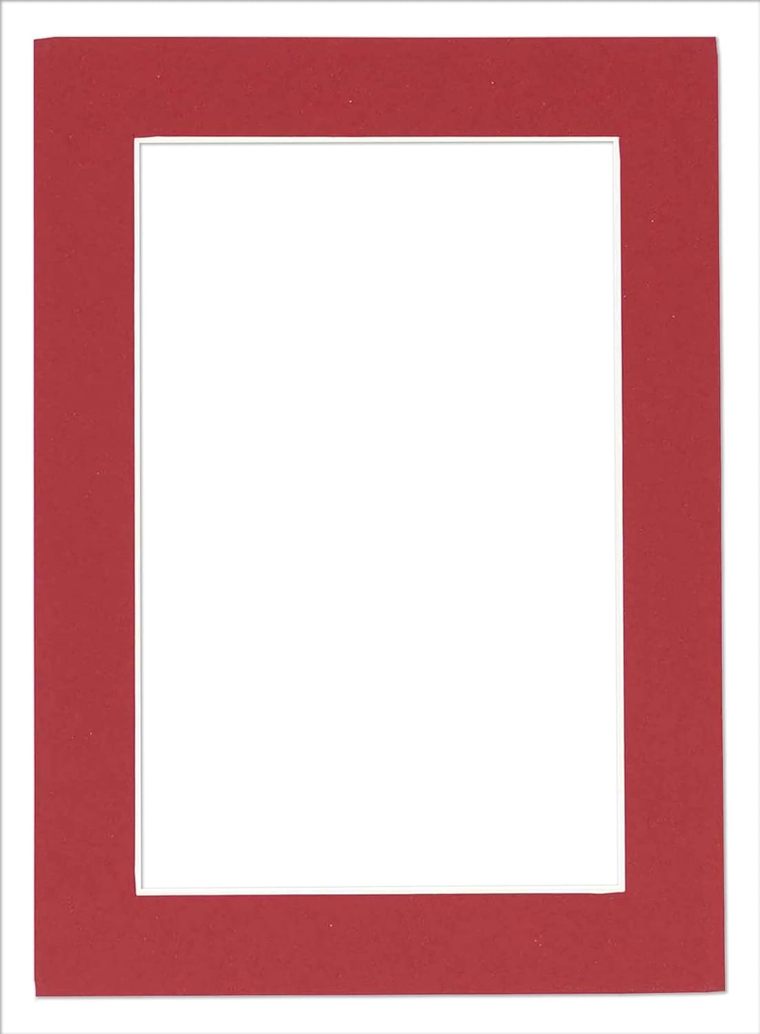 5x7 Mat for 8.5x11 Frame - Precut Mat Board Acid-Free Show Kit with Backing Board, and Clear Bags Deep Red 5x7 Photo Matte Made to Fit a 8.5x11 Picture Frame Matboard for Framing, Pack of 1 Mat