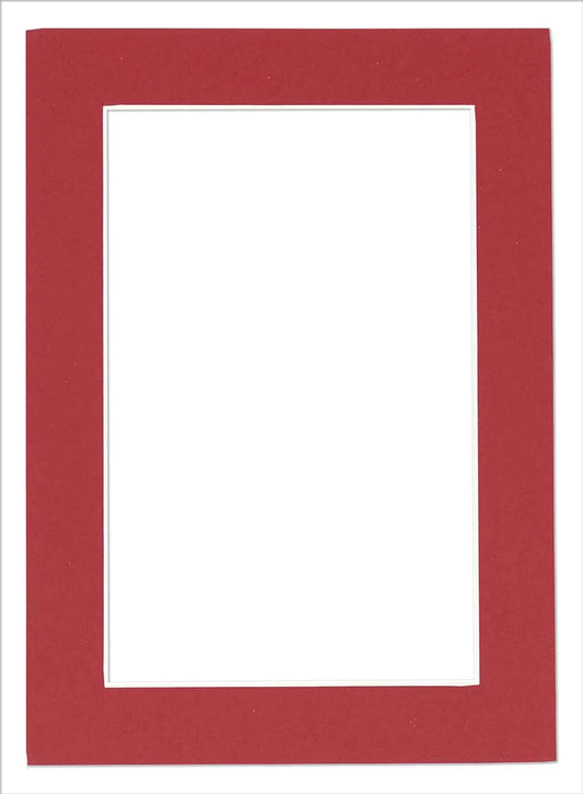 8x10 Mat for 6x8 Photo - Precut Deep Red Picture Matboard for Frames Measuring 8 x 10 Inches - Bevel Cut Matte to Display Art Measuring 6 x 8 Inches - Acid Free ONE MAT