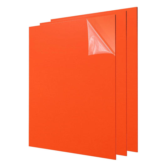 uxcell 3Pcs Acrylic Sheets 12x12 Inch Acrylic Panel 1/8 Inch-3mm Plastic Board for Picture Frames Sign Holders DIY Display Projects Craft, Orange