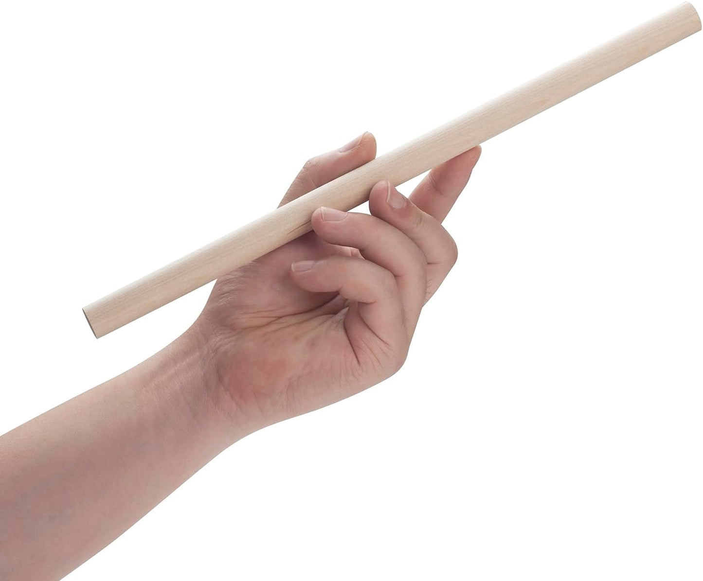 Wood Dowels Wooden Dowel Rods for Crafts, 10PCS 5/8 x 12 Round Macrame Wooden Sticks for Crafting, Unfinished Hardwood Sticks for Arts and DIYers, Tiered Cake Support and Wedding Ribbon Wands