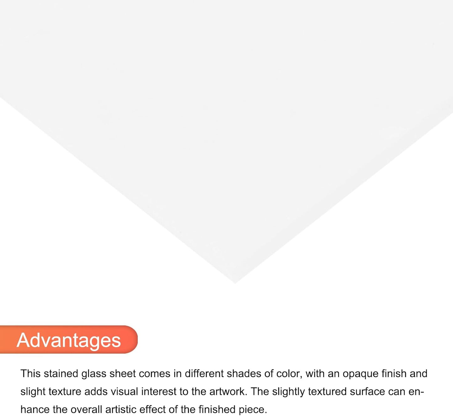 MECCANIXITY 2 Pcs Stained Glass Sheet Mosaic Tile 7.9 Inch x 5.9 Inch White Stained Glass Sheets for Crafts DIY Art Project