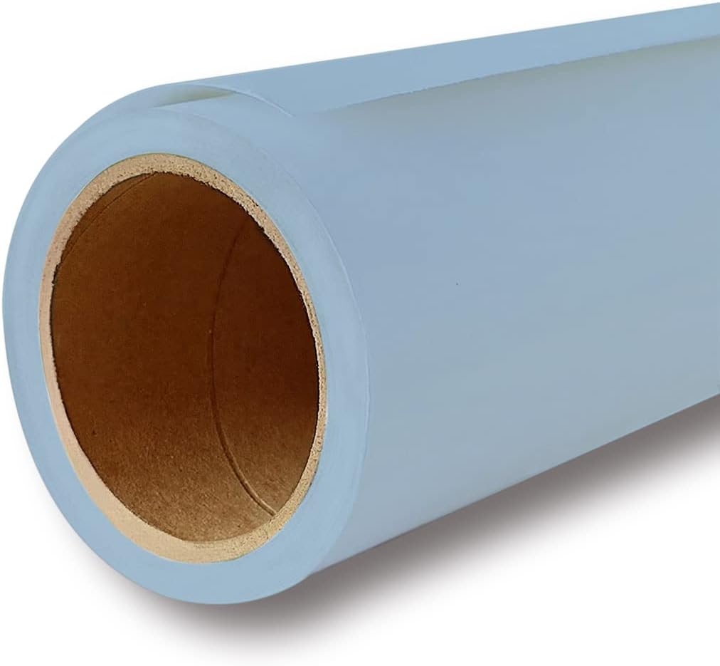 Yizhily Seamless Photogrphy Background Paper, Paper Backdrop Roll for Photoshoot, 53" x16', Sky Blue