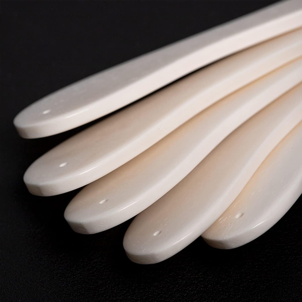 WUTA Genuine Bone Folder Leather Tools Scoring Folding Creasing Origami Paper Creaser Crafting Scrapbooking Tool for DIY Handmade Christmas Gift (2 Packs Arc Shape)