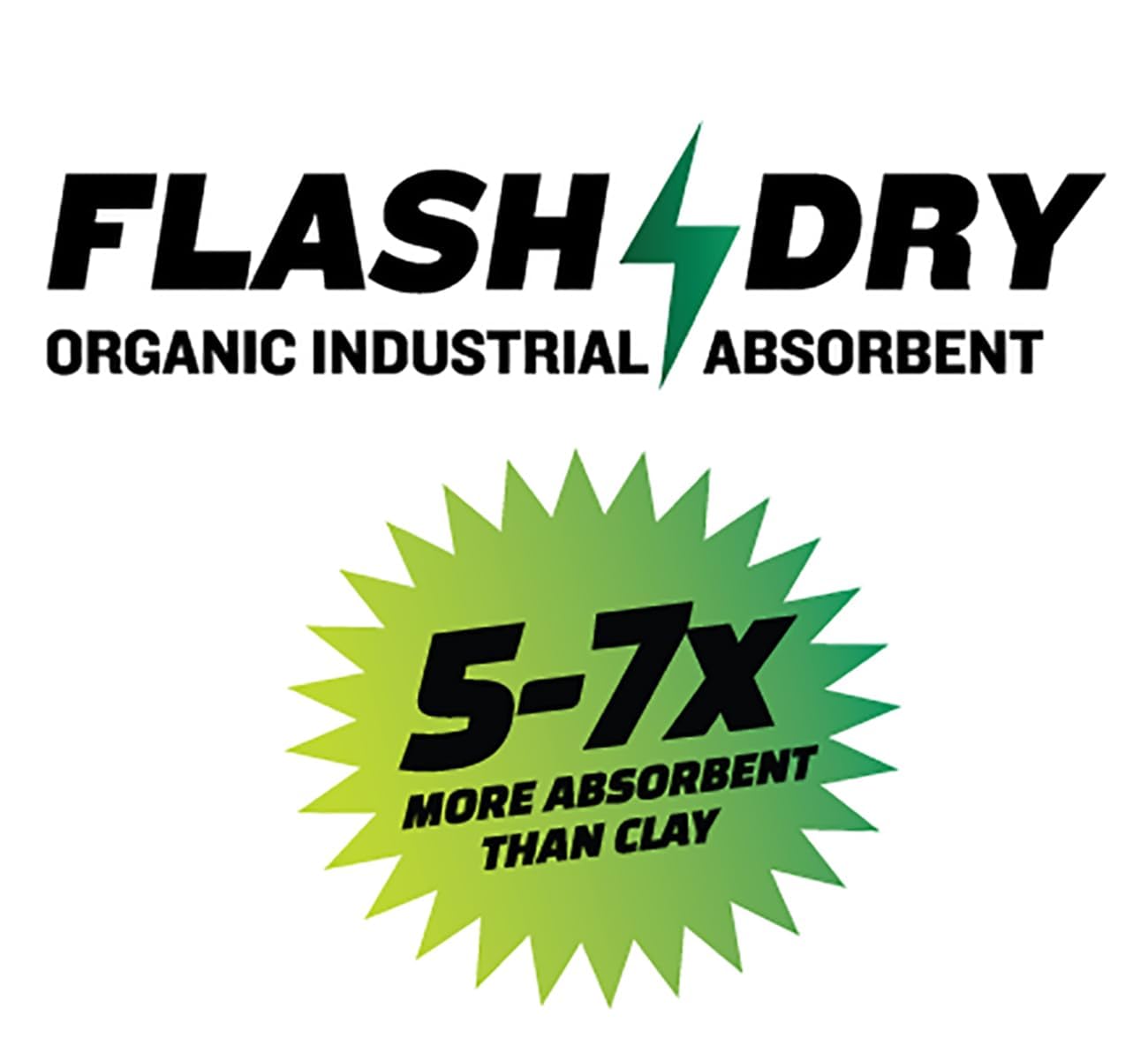 FlashDry All Purpose Organic Industrial Absorbent - 5 Liter Bucket, Case of 2- Instantly Absorbs Liquid Spills - Safer and 5-7x More Absorbent Than Clay - Lightweight & Refillable - OSHA Compliant