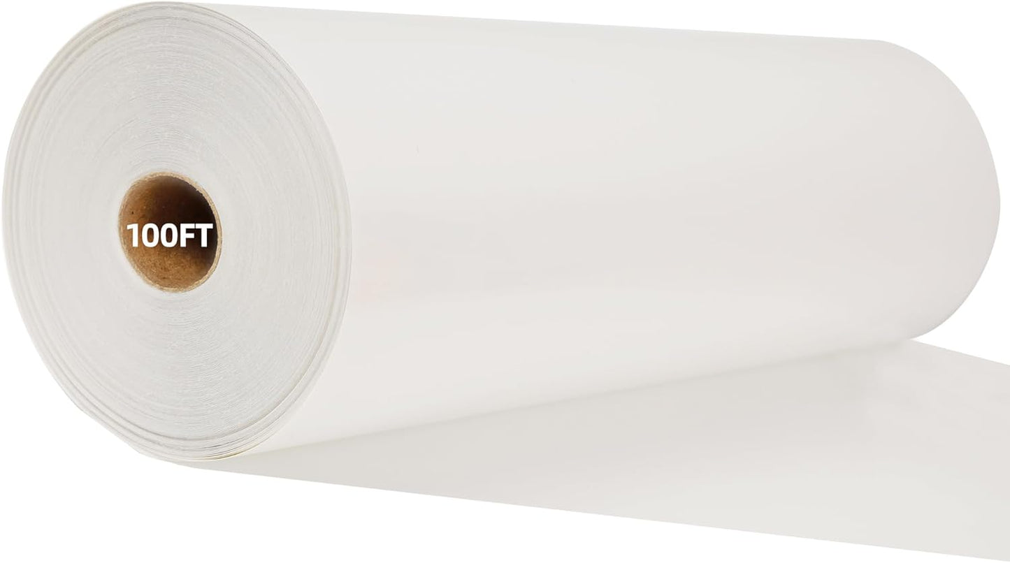Guangyintong White HTV Heat Transfer Vinyl Rolls, 12" X 100ft Iron on Vinyl PVC Adhesive for T-Shirt, Easy to Cut & Weed for DIY Design