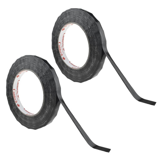 HAHIYO Black 0.5Inch Wide Floral Tape Waterproof Florist Tape Flower Wrap Adhesive Waterproof Decorative Tape for Bouquet Stem Wrapping Flower Arranging and Floral Craft, 2Rolls 200Feet/66Yard Total