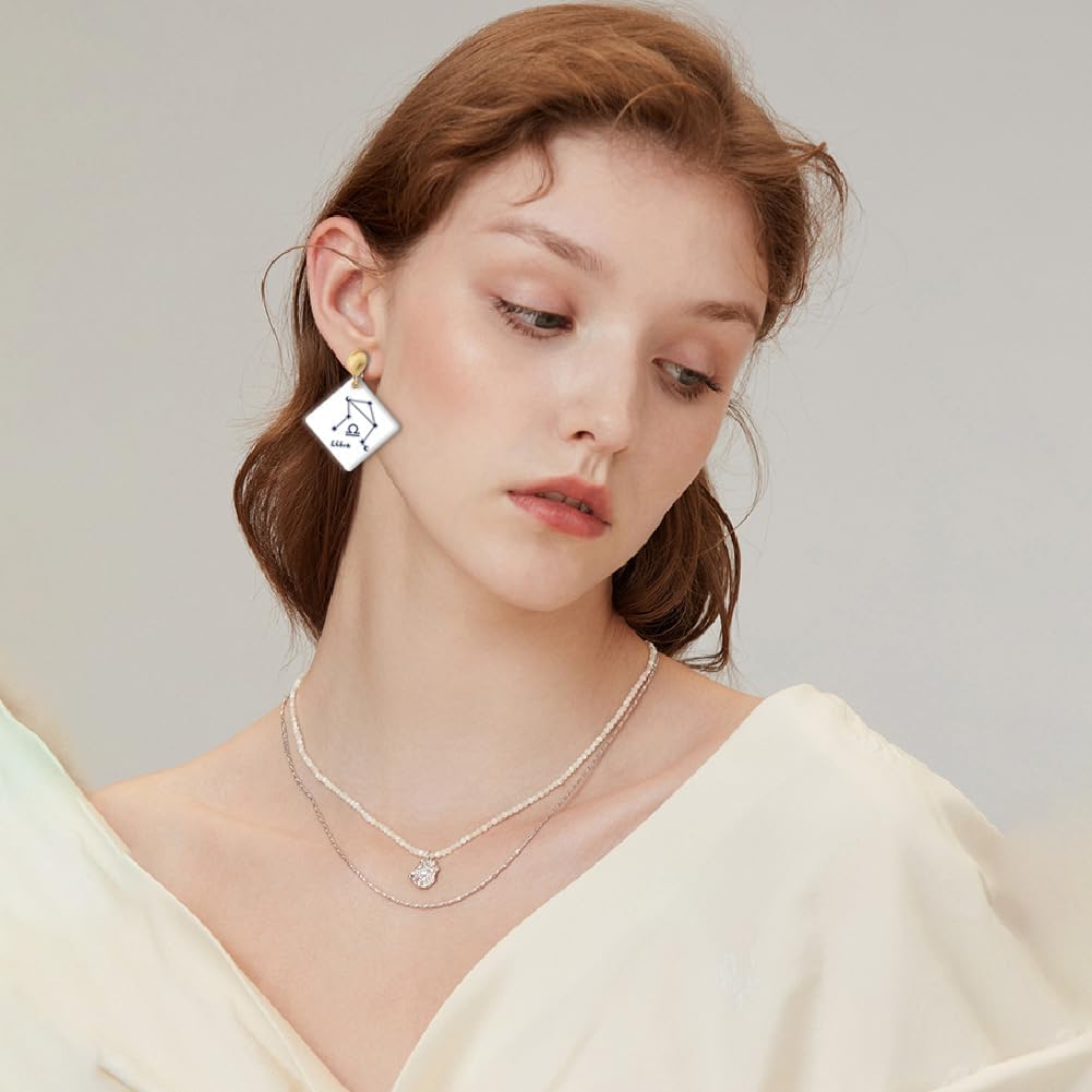 CHGCRAFT Polymer Clay Texture Sheets Constellations Clay Texture Mat Silicone Texture Stamp Clay Modeling Pattern Pad Silicone Clay Texture Mat for Jewelry Earring Making 5.5x5.5inch