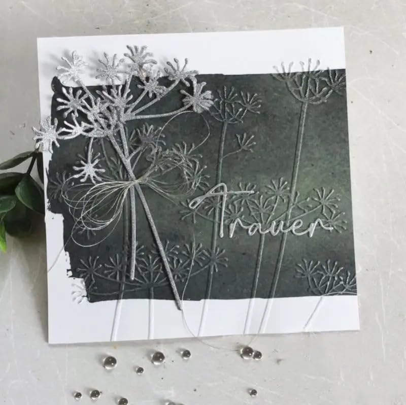 Lapoo 3D Backgrounds Frame Metal Cutting Die for Scrapbooking, New Cutting Dies DIY Album Card Making Decor Paper Craft Metal Die Cuts Party Wedding Decorations (Blowball 4.1 x 3.5 in)