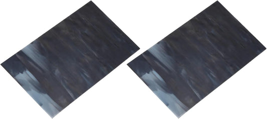 MECCANIXITY 2 Pcs Stained Glass Sheet Mosaic Tile 7.9 Inch x 5.9 Inch Navy Blue Stained Glass Sheets for Crafts DIY Art Project